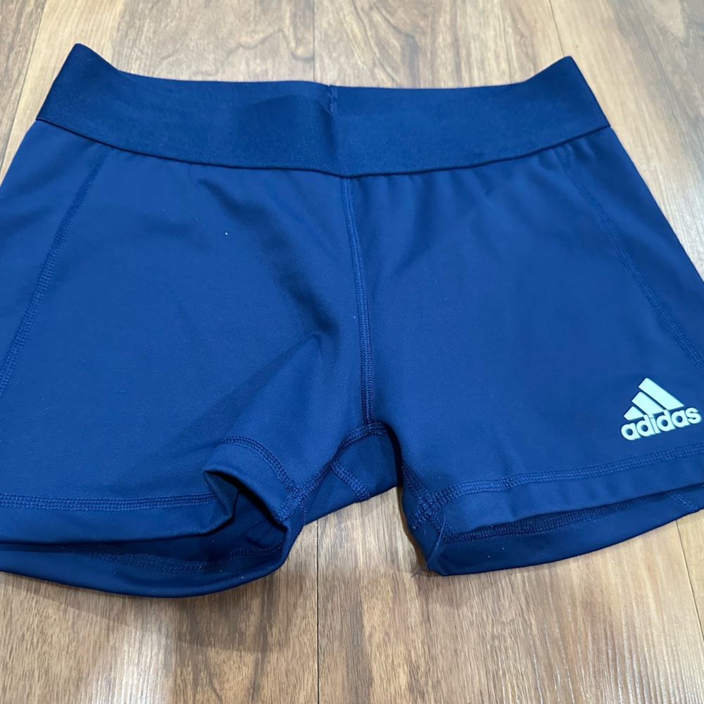 Spandex shorts. Navy blue